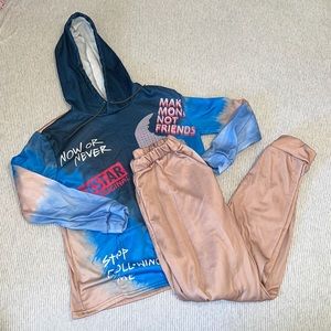 Graphic Hoodie and Pants set
